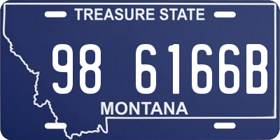 MT license plate 986166B
