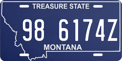 MT license plate 986174Z