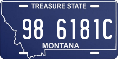 MT license plate 986181C