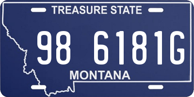 MT license plate 986181G