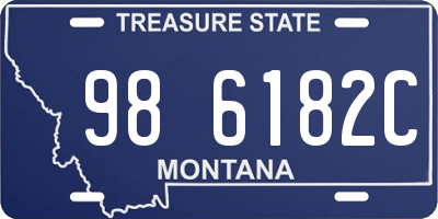 MT license plate 986182C