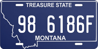 MT license plate 986186F