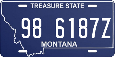 MT license plate 986187Z