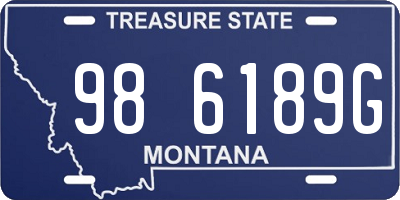 MT license plate 986189G