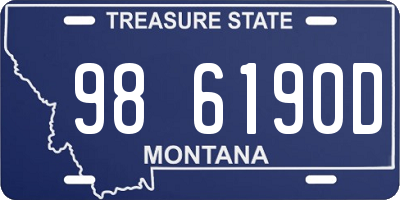 MT license plate 986190D