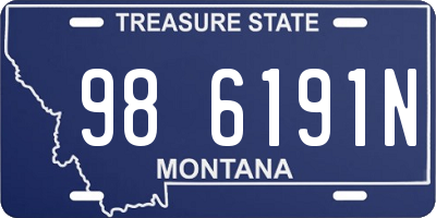 MT license plate 986191N