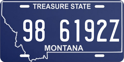 MT license plate 986192Z