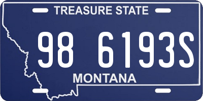 MT license plate 986193S