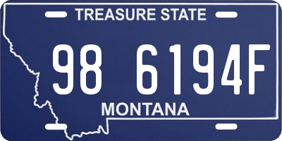 MT license plate 986194F