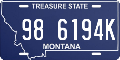 MT license plate 986194K