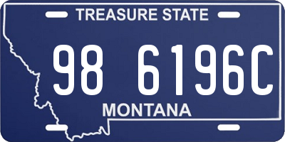 MT license plate 986196C