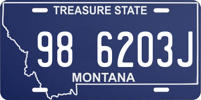 MT license plate 986203J