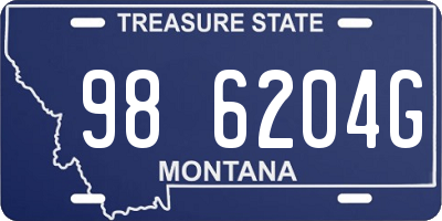 MT license plate 986204G