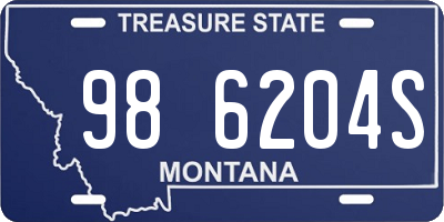 MT license plate 986204S