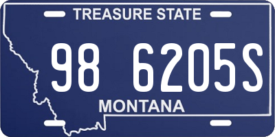 MT license plate 986205S