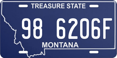 MT license plate 986206F