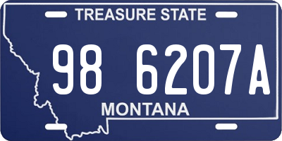 MT license plate 986207A