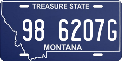 MT license plate 986207G