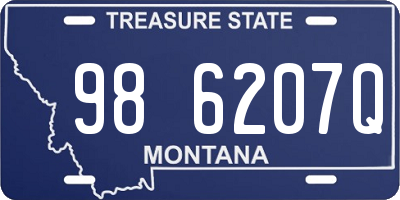 MT license plate 986207Q
