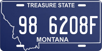 MT license plate 986208F