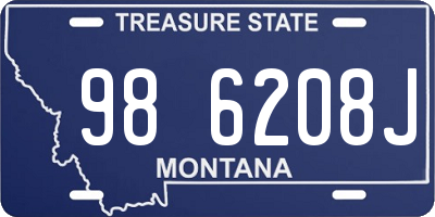MT license plate 986208J