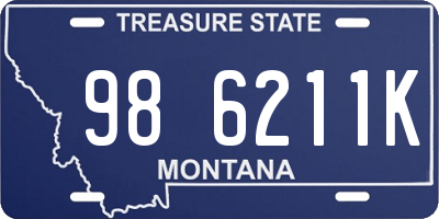 MT license plate 986211K