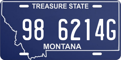 MT license plate 986214G
