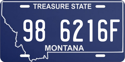 MT license plate 986216F