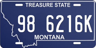 MT license plate 986216K