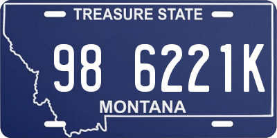 MT license plate 986221K