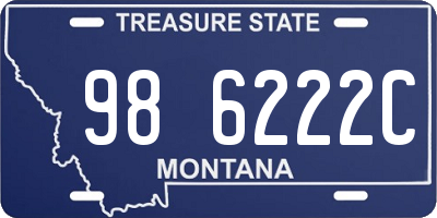 MT license plate 986222C