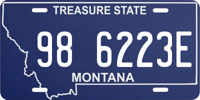 MT license plate 986223E
