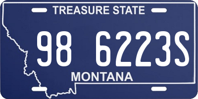 MT license plate 986223S