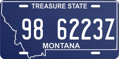 MT license plate 986223Z