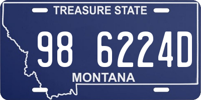 MT license plate 986224D