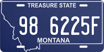 MT license plate 986225F