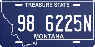 MT license plate 986225N