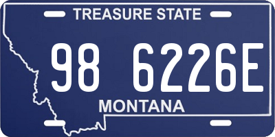 MT license plate 986226E