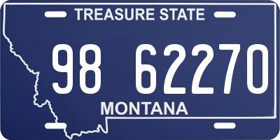 MT license plate 986227O