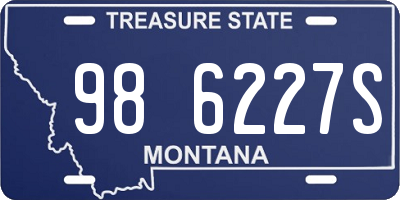 MT license plate 986227S