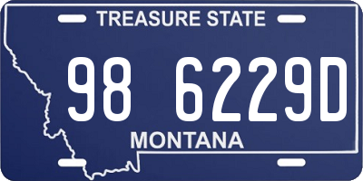 MT license plate 986229D