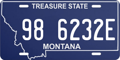 MT license plate 986232E