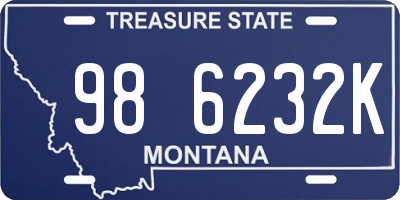 MT license plate 986232K