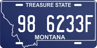 MT license plate 986233F