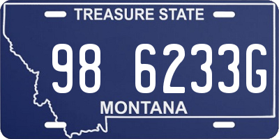 MT license plate 986233G