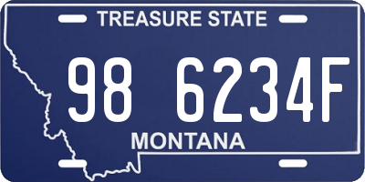 MT license plate 986234F