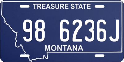 MT license plate 986236J