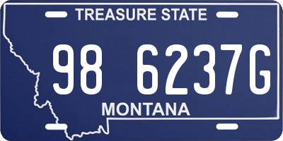 MT license plate 986237G