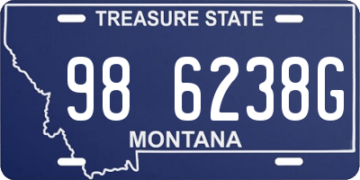 MT license plate 986238G