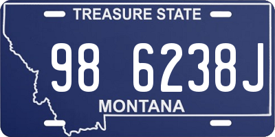 MT license plate 986238J